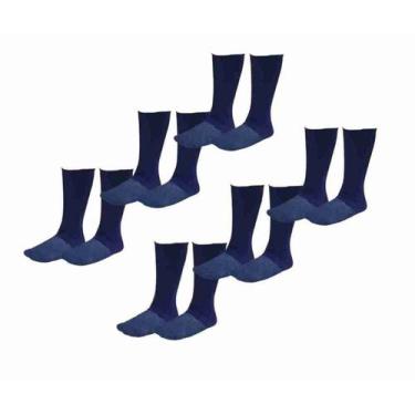 Imagem de Kit 6 Meião de Futebol Kanxa Infantil 28/32, Azul escuro