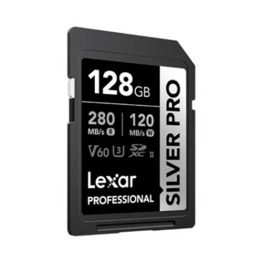 Imagem de Cartão De Memória Lexar Sdxc 128GB Silver Pro Uhs-i Classe 10 - Lsdsipr128g-bnnnu
