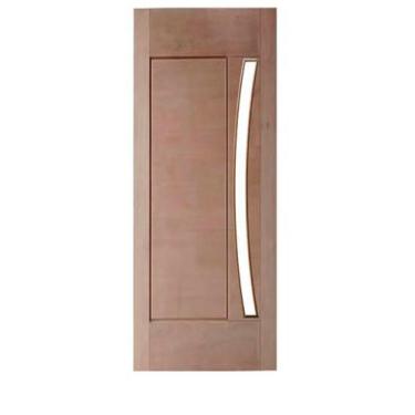 Imagem de Porta de Entrada Maciça 1 Almofada para Vidro em Arco - Madeira, 2,10 