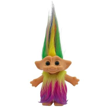 Imagem de Boneca Troll Yintlilocn vintage de 7,5 polegadas com vestido para crianças