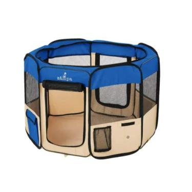 Imagem de Zampa portátil dobrável Pet cercadinho Exercício Pen Kennel Maleta para Larges cães pequenos filhotes de cachorro / Cats | Uso Indoor / Outdoor | À prova d'água