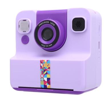 Imagem de Depisuta Câmera Infantil Impressão Instantânea, 1080p 24mp HD 2,4 Polegadas Câmeras Térmicas Com Lente de Fanpela de 180 °, Luz Flash e Selfie, Brinquedos Portáteis de Criança (Roxo)
