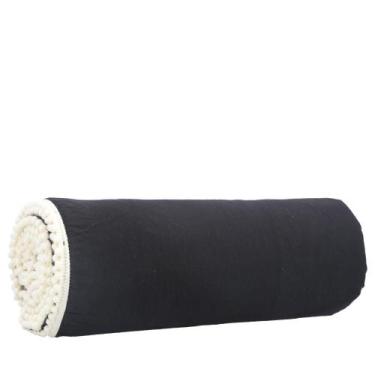 Imagem de Canga Atoalhada Sol com Pompom Colorido Bauarte, Preto