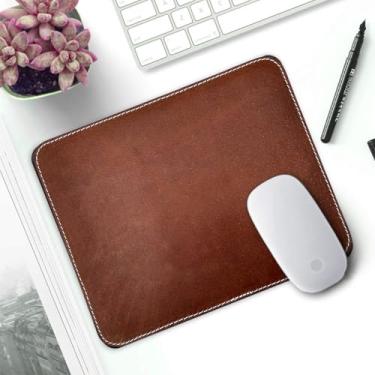 Imagem de Mousepads de couro para laptop, computador, jogos, Apple executivo, trabalho feito à mão pela Rustic Town