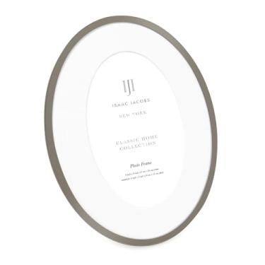 Imagem de Isaac Jacobs Moldura oval de estanho de metal 15 x 20 (fosco, 9 x 12 cm), moldura clássica feita para mesa e exibição suspensa, galeria de fotos e arte de parede (15 x 20 (fosco 9 x 12 cm), estanho)