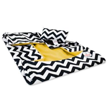 Imagem de Capa Para Cama Cachorro e Gato Mileva - Coleção Chevron (60x60 cm, Chevron Amarelo)
