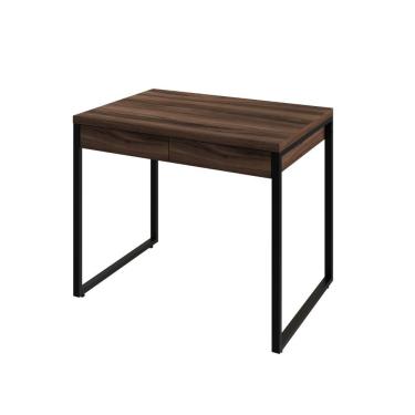 Imagem de Mesa Kuadra Office 90x60x75cm C-02 Gavetas Nogal - Est.preta Nogal - Est.preta