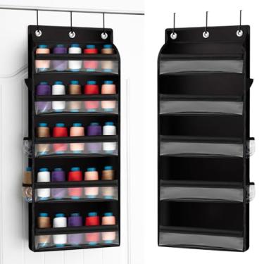 Imagem de Tegeme Organizador de 5 camadas para pendurar com janela de PVC e bolsos laterais 79 x...