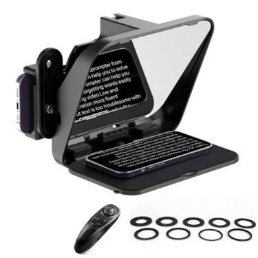 Imagem de Ulanzi RT02 Teleprompter com Controle Remoto e Aplicativo, Portátil, Sem Necessidade de Montagem, Compatível com Câmera iPad Android iPad Mini 5/6 Smartphone Câmera com Anel Adaptador de Lente.