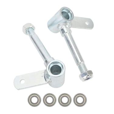 Imagem de 1 par M14 Flange de pântano de direção da roda dianteira M14 com 4PCs 10mm rolamentos para Go Kart ATV Quad