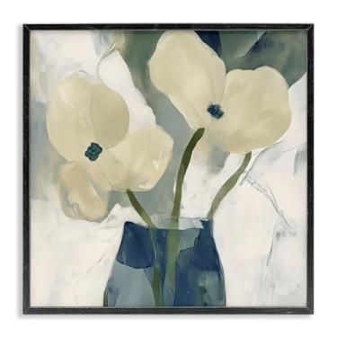 Imagem de Stupell Industries Design de arte giclée emoldurado preto pétalas amarelas simples por Elara Yasna, 61 x 61 cm