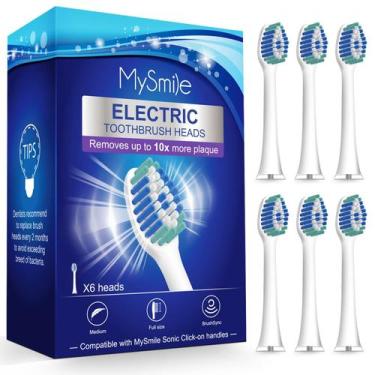 Imagem de Cabeças de reposição para escovas de dentes elétricas MySmile, 6 pacot