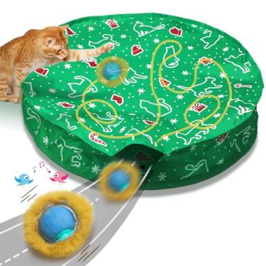 Imagem de Giociv Brinquedo de brinquedo interativo para gatos que rola rapidamente no bolso, brinquedo de brinquedo de esconde-esconde e procura de rato