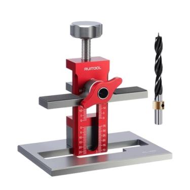 Imagem de Gralara Ferramenta de gabarito para ferragens de gabinete, com braço de suporte e braçadeira, ferramenta portátil de instalação em liga de alumínio para, com 1 Broca