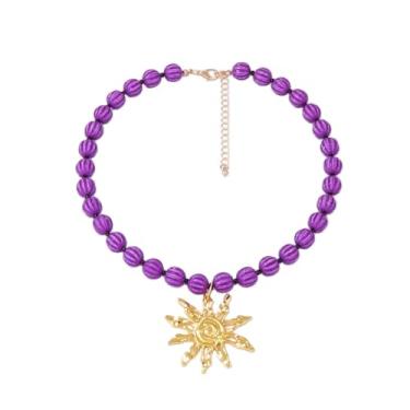 Imagem de NOVYRA Colares de sol com miçangas coloridas, boêmio, redondo, pingente de girassol, joia moderna para mulheres, adjustable, Metal, Sem Pedra Preciosa