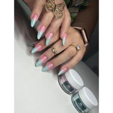 Imagem de Pó Acrílico Coleção Diva by Elli Joyce 9 cores - NoBrand, Pearl green