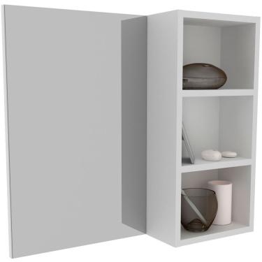 Imagem de Espelheira Para Banheiro 60 Cm 3 Nichos Valente Branco