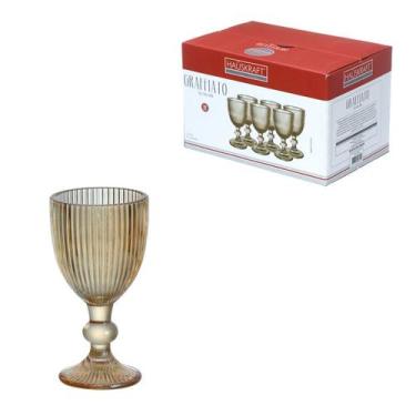 Imagem de Jogo com 6 tacas para licor vidro graffiato ambar 60ml - haüskraft