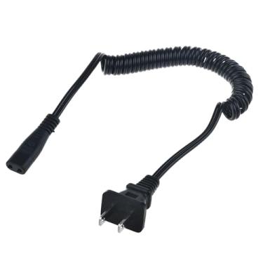 Imagem de Acdctek Cabo de carregamento de energia CA compatível com Phillips Norelco, Remington, Grundig, Braun, Eltron Shaver Power Lead Electric Shavers Cabo de barbeador universal