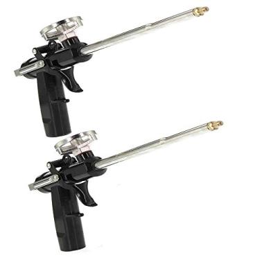 Imagem de Pacote com 2 pistolas de calafetagem expansíveis de poliuretano, pistola de espuma de calafetagem de alumínio, pulverizador expansível de grau PU, aplicador de espuma