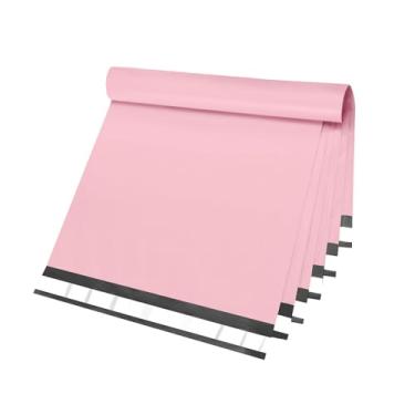 Imagem de Famagic Envelopes de poliéster 29 x 66 cm pacote com 12 sacos de envio pequenos envelopes rosa bolsa de plástico à prova d'água e à prova de rasgos