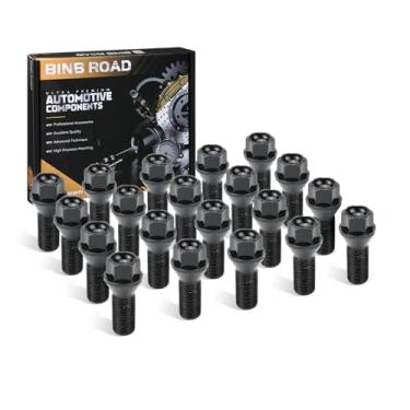 Imagem de BINB ROAD 36136781151 Porcas de parafuso de roda M14x1,25 compatíveis com BMW MINI 328ix 428i 528i 535i 640i 740i X1 X2X3 X4 X5 X6, 20 unidades