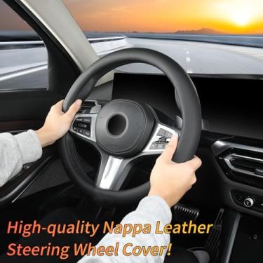 Imagem de Iadiorl Capa De Volante Personalizada Para Bmw, Nappa Antiderrapante, Estilo Esportivo Respirável (Estilo E)