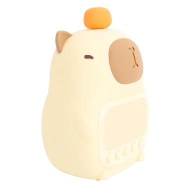 Imagem de GLOGLOW Capybara Alarm Clock Night Light, Portátil Inflexão do Despertador de Garotos para Crianças Multifuncionais para o Escritório