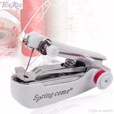 Imagem de Mini Máquina De Costura Manual Tecidos Pequenos ajustes Portátil YDH-0