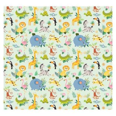 Imagem de Papel de Parede Adesivo Infantil Safari Animais Quarto Bebe - 700pcp -