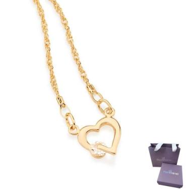 Imagem de Colar Feminino Rommanel Banhado A Ouro 18k Lindo E Delicado