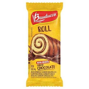 Imagem de Kit c/ 4 Bolinho Roll Chocolate Bauducco