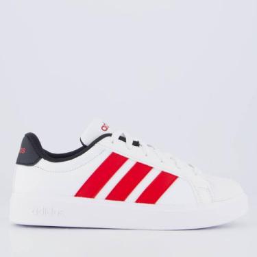 Imagem de Tênis Adidas Streettalk Junior Branco e Vermelho Juvenil, 35
