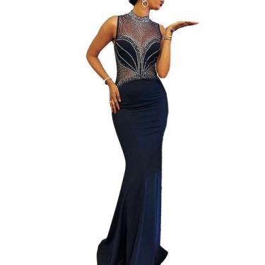 Imagem de Vestido de noite Zoctuo LK3151 para mulheres com strass preto