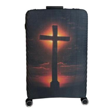 Imagem de Capa para Mala de Viagem Proteção e Identificação com Estampa Cristã G