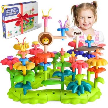 Imagem de Conjunto de brinquedos para construção de jardim de flores Kreadns Toy
