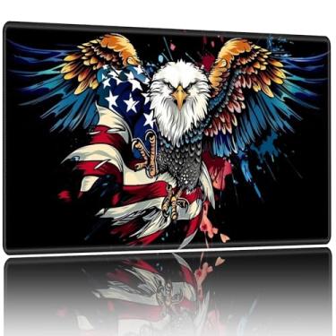 Imagem de Playmat for MTG,Game Mat 24 x 14 inches, Non Slip Rubber Backing TCG and Board Game Mat for Cards,Mousepad Desk Mats-Handsome Eagle