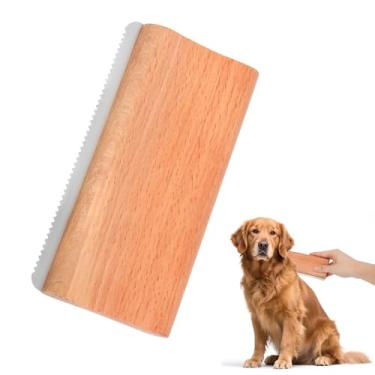 Imagem de Escova para Remoção Pelos Cães, Escova de Madeira Animais Perdendo com Dentes Finos Ferramenta Ergonômica Remoção Pelos Animais para Escovar Cães Gatos Cavalos Coelhos