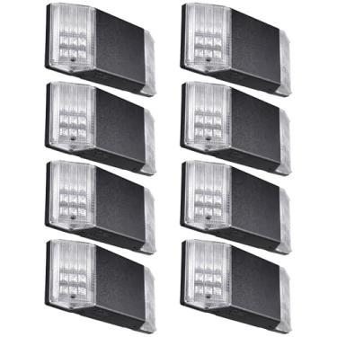 Imagem de TORCHSTAR Pacote com 8 luzes de emergência LED, luzes de emergência comerciais com bateria reserva, certificação UL, duas cabeças quadradas, AC 120/277V, luminárias de saída com fio para negócios