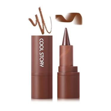 Imagem de COOL STORY Delineador labial fosco e forma de giz de cera e ponta afunilada para contorno perfeito e efeito gradiente à prova d'água delineador labial lápis labial 3 em 1 combo de maquiagem 4#