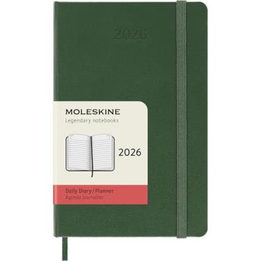 Imagem de Moleskine Classic 12 Month 2026 Daily Planner, Hard Cover, Pocket (3.5" x 5.5"), Myrtle Green, 400 pages