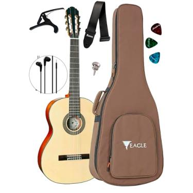 Imagem de Violão Canhoto Eagle Dh69 Acústico Com Bag + Acessórios (NT)