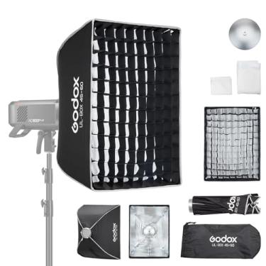 Imagem de Godox Guarda-chuva Softbox 45 cm * 60 cm / 17,7 pol. * 23,6 pol com difusor de grade de configuração rápida Bowens Mount Softbox compacto iluminação fotográfica Softbox para fotografia fotografia