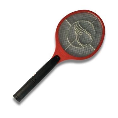 Imagem de Raquete Elétrica Mata Mosquito Dengue Recarregável - Caerus, Vermelho
