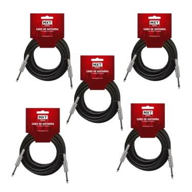 Imagem de KIT 5 Cabo Guitarra P10/P10 5 Metros MXT