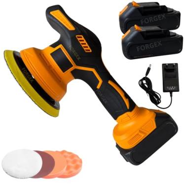 Imagem de Politriz Automotiva 21V com 6 Velocidades, Roto Orbital 6'' Elétrica, Máquina de Polir e Lixar Carro, Madeira e Azulejo + Kit de Acessórios