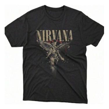 Imagem de Camiseta Casual De Manga Curta Estampa De Anjo Gola Redonda - crushed,