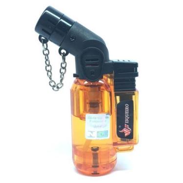 Imagem de Isqueiro Maçarico Recarregável Mini a Gás com Chama Regulável - Euro R