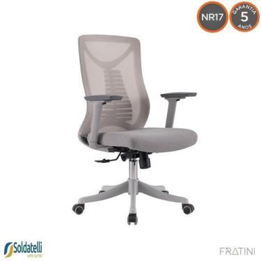 Imagem de Cadeira Office Vancouver Diretor PP Várias Cores - Fratini, Cinza