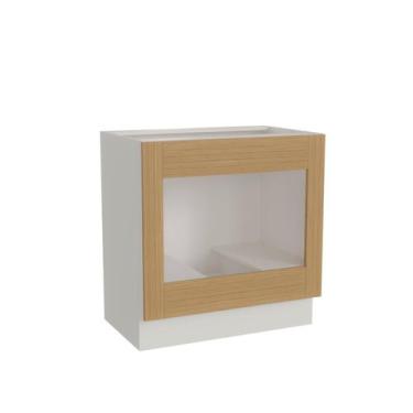 Imagem de Balcão para Forno de Embutir 80cm sem Tampo Arizona CabeCasa MadeiraOr
